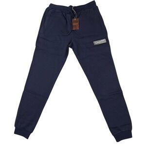 Mitchell & Ness Mens Navy Blue Logo Sweatpants Joggers Fleece Lined Large NEW